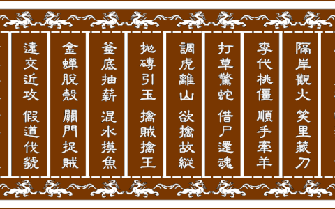 三十六计一览表（三十六计完整版）