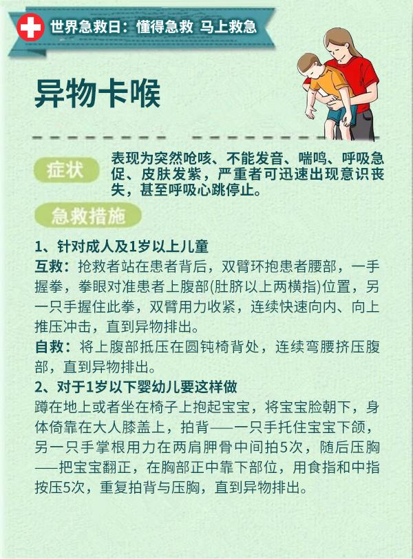世界急救日，应急救护科普知识