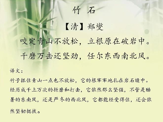 石灰吟和竹石的共同点（石灰吟和竹石在写法上有什么共同点）