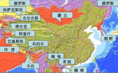中国的陆上邻国有哪些（中国的陆上邻国口诀）