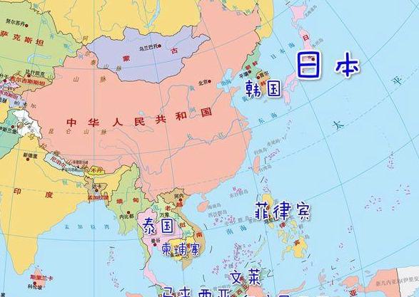与中国隔海相望的国家有哪些？中国与哪些国家接壤