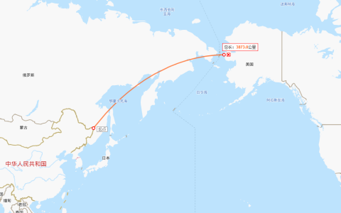 美国到中国多少公里（美国靠近中国哪个省）