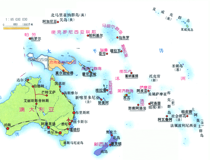 澳大利亚在什么洲（大洋洲有哪些国家）