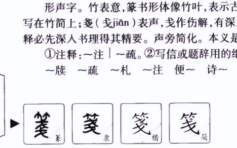竹字头下面一个戈多一横读什么（竹字头下面个戈字多一横是什么字-）