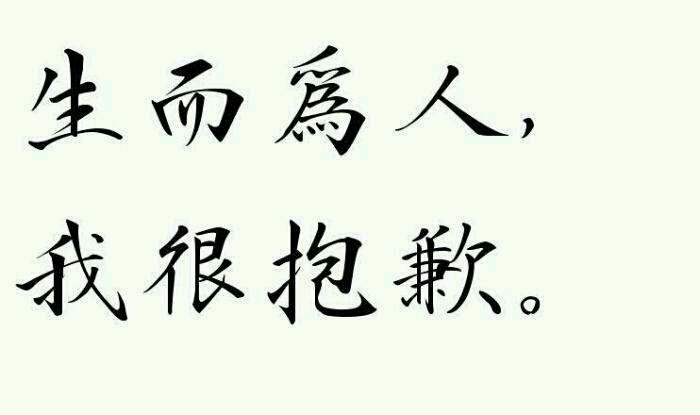 生而为人下一句是什么（生而为人我很抱歉是什么意思）