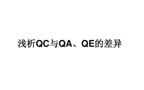 QC/QA/QE都是什么意思？
