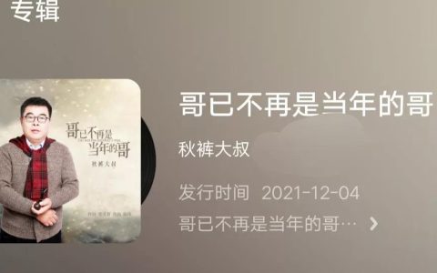 哥已不再是当年的哥完整版谁唱的（哥已不是当年的哥歌词）