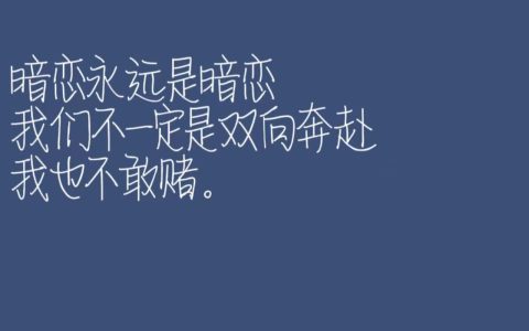 比较惊艳的暗恋句子（令人惊艳的暗恋文案句子）