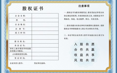 股权证书是干什么用的（股权证书是什么）