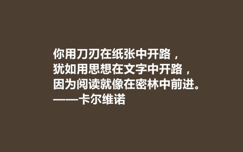 卡尔维诺名言（卡尔维诺经典句子）