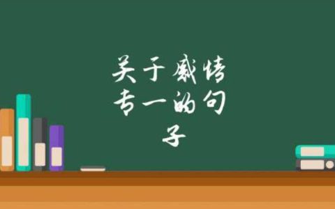 深情专一短句,专一的句子简短精辟?