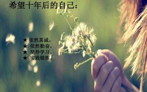 致十年后的自己的一段话(致十年后的自己短句)