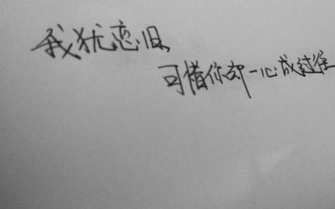 未曾相见却已心心念念的句子（关于心心念念的句子）