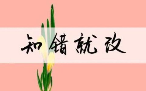 知错能改的句子,形容知错就改的经典句子?